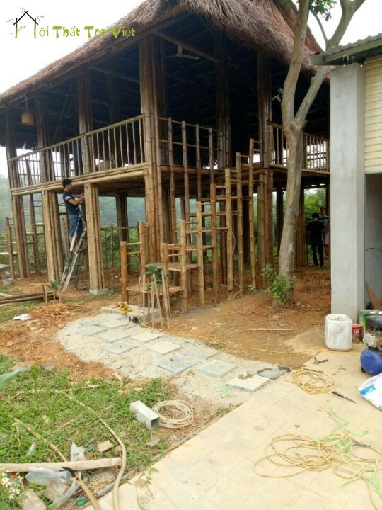 nhà sàn lam tu tre la
